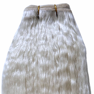 Oopsie White Blonde Afro-Straight