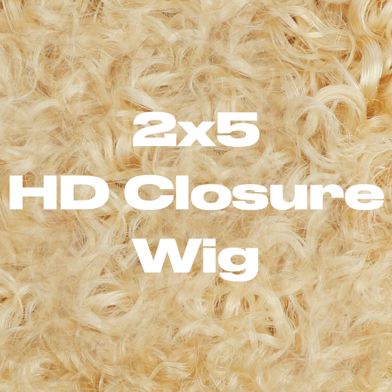 Afro-Curly 2x5 HD Lace closure wig