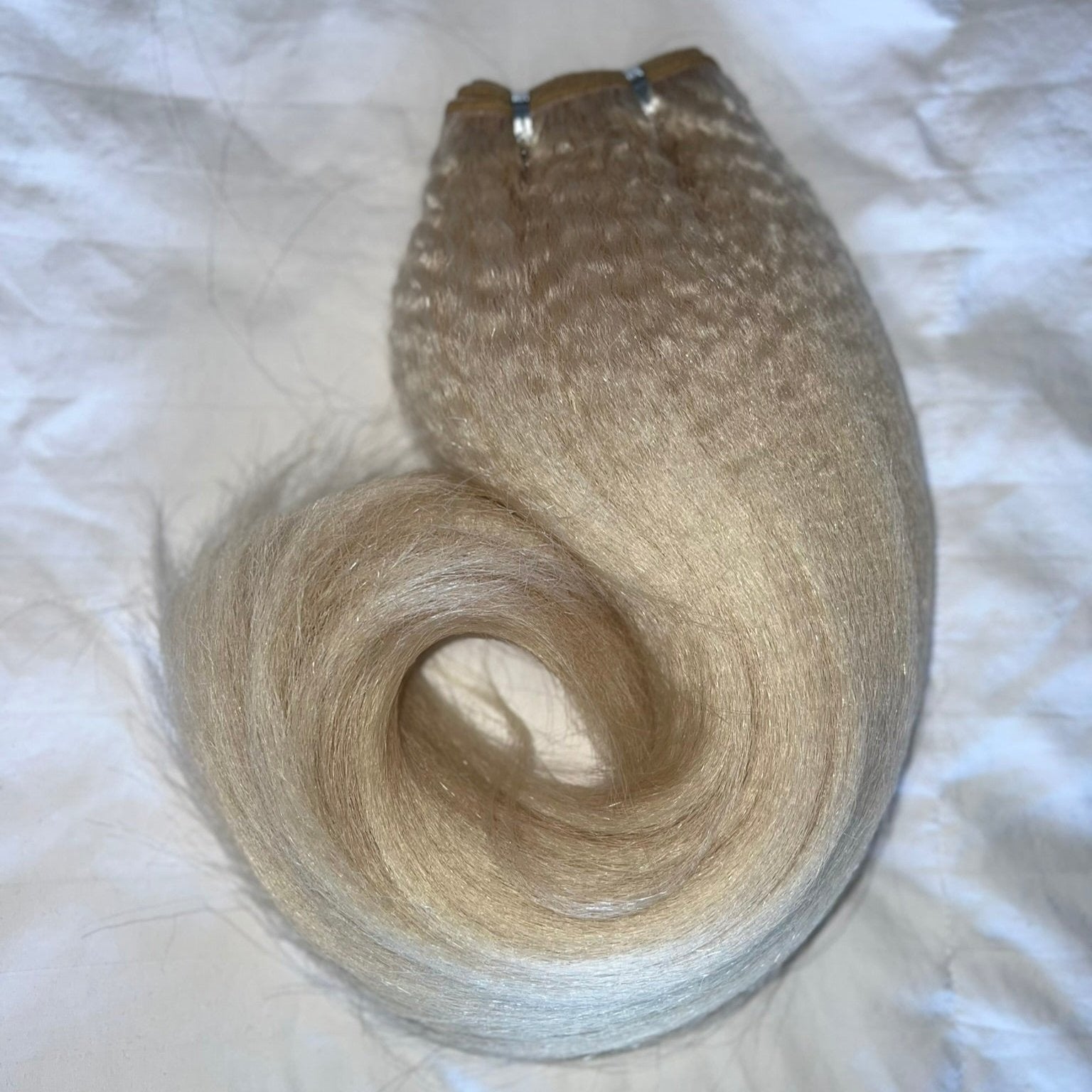 White Blonde Afro-Straight