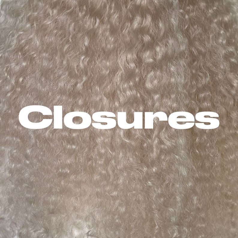 White Blonde Afro-Curly 4*4 HD Lace Closure