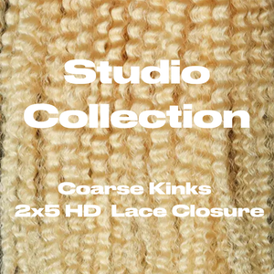 Studio Collection: Coarse Kinks 2x5 HD Lace closure wig