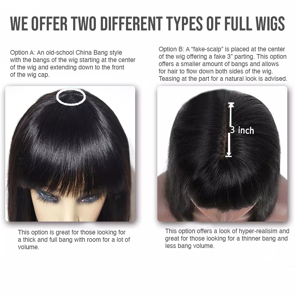 Afro - Straight Full Wig