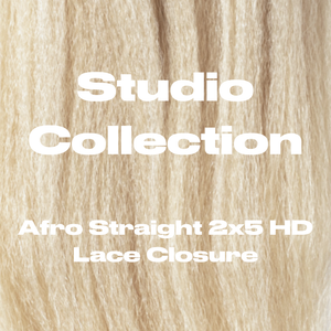 Studio Collection: Afro-Straight 2x5 HD Lace closure wig