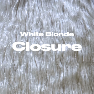 Oopsie White Blonde Afro Straight Closure