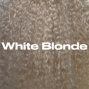 Afro-Curly - White Blonde - Closure Wig 26" - On Hand Ready to Ship